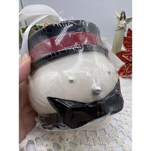 RETIRED Yankee Candle Snowman Tea light Tart Warmer W/ 3 Tarts Christmas